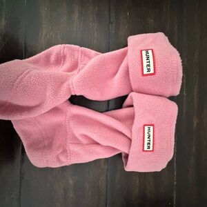Hunter Pink Fleece Boot Socks Accessories
